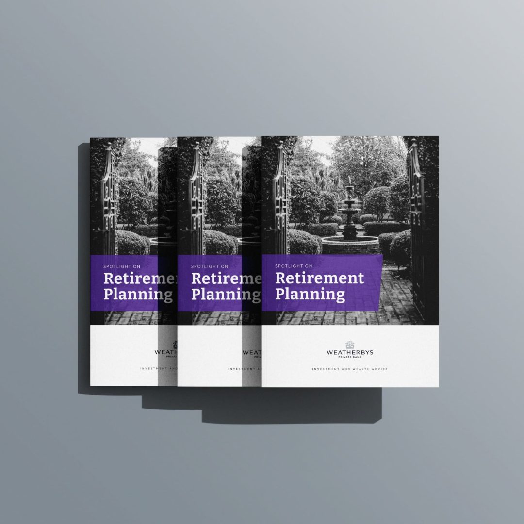 A stack of Weatherbys' Retirement Planning brochures