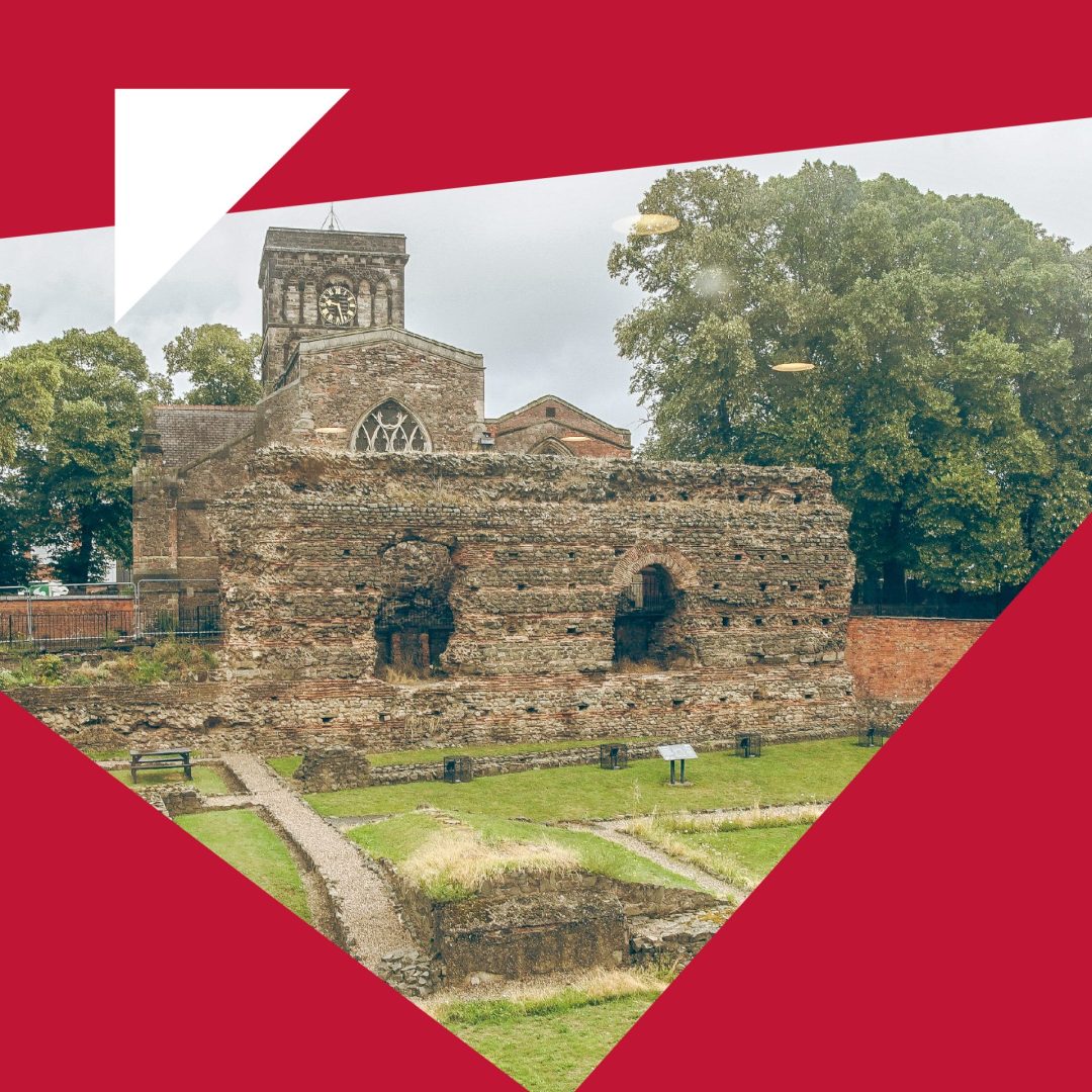 Jewry Wall roman wall remains in Leicester city